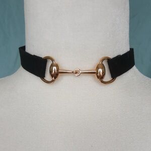 Horsebit choker necklace equestrian buckle handmade